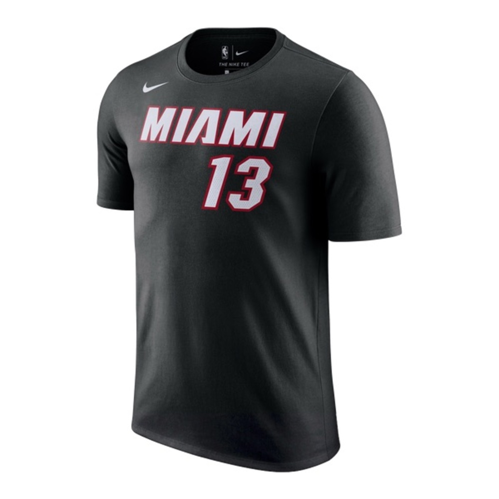 BAM ADEBAYO NIKE MIAMI HEAT ICON BLACK NAME & NUMBER TEE
